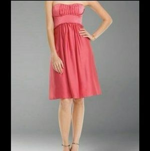 NWT BCBG Dark Watermelon Pleated Sateen Dress